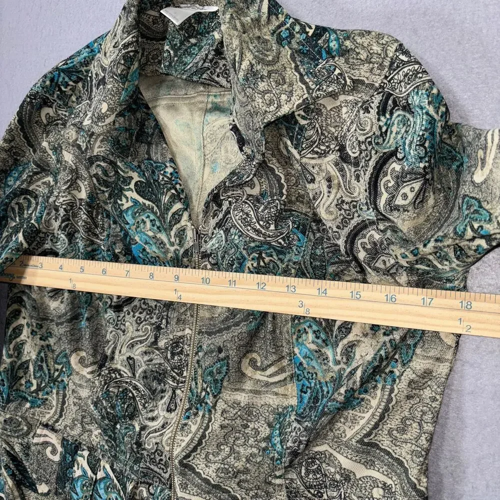 Earthy Retro Boho Stretch Jacket Small Edgy Rocker Classic Versatile Casual Arts